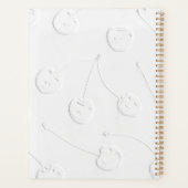 Witte Cherrys op witte achtergrond - gewoon wit Planner (Achterkant)