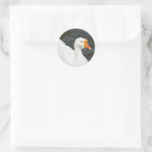 Witte Chinese gans Ronde Sticker (Tas)