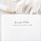 Witte Chique Sjabloon Modern Script Professional Etiket (Insitu)