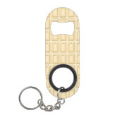 Witte chocolaatstaaftextuur sleutelhanger flessenopener (Voorkant)