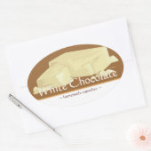  witte chocolade ovale Stickers (Envelop)