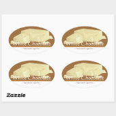 witte chocolade ovale Stickers (Vel)
