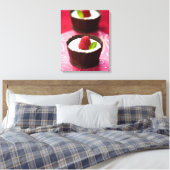 Witte chocolademousse dessert canvas afdruk (Insitu (Slaapkamer))