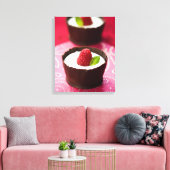 Witte chocolademousse dessert canvas afdruk (Insitu (Woonkamer))