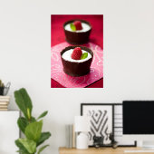 Witte chocolademousse dessert poster (Thuiskantoor)