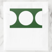 Witte cirkels op groen rechthoekige sticker (Tas)