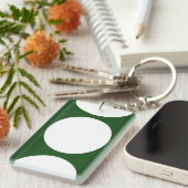 Witte cirkels op groen sleutelhanger (Voorkant Rechts)