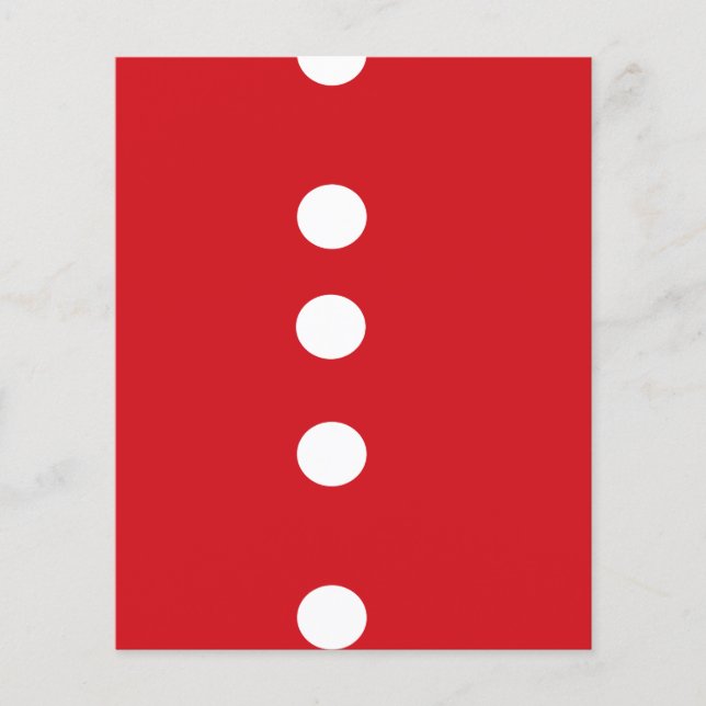Witte cirkels op rood (Voorkant)