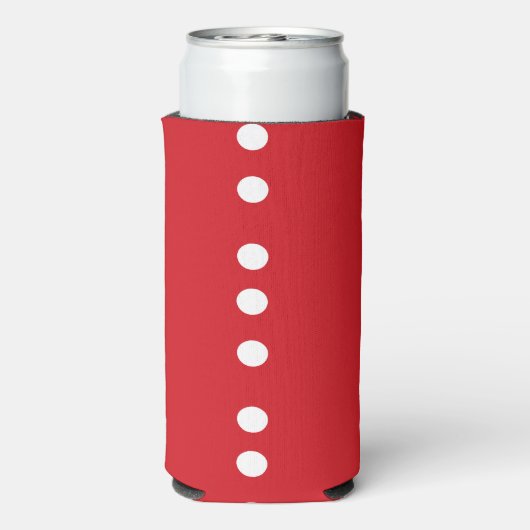 Witte cirkels op rood (Seltzer Achterkant)