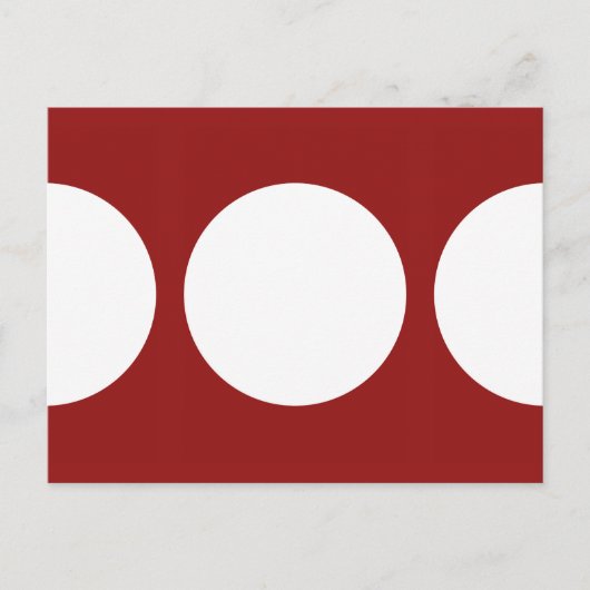Witte cirkels op rood Briefkaart (Voorkant)
