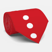 Witte cirkels op rood stropdas (Opgerold)