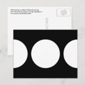 Witte cirkels op zwart Briefkaart (Voorkant / Achterkant)