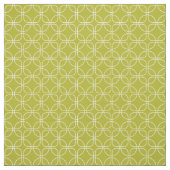 Witte cirkels pleinen op Avocado Green Mid Century Stof (Swatch)