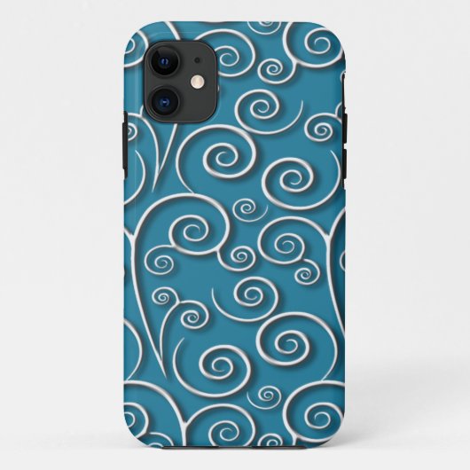 Witte cirkels structuur met aanpasbare achtergrond Case-Mate iPhone case (Achterkant)