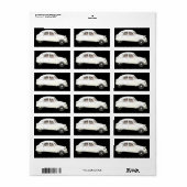 Witte citroen 2CV Etiket (Full Sheet)