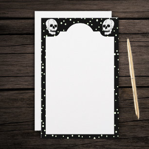 Witte Classic Skull Halloween Gothic Briefpapier