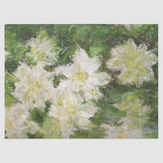 Witte Clematis door Claude Monet Tissuepapier (Voorkant)