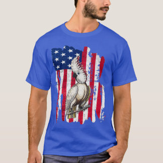 Witte cockatotropische papegaai t-shirt