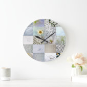 Witte collage voor fotografie grote klok (Huis)