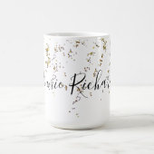 witte combo mok van 15 oz met haar naam & glitter (Center)