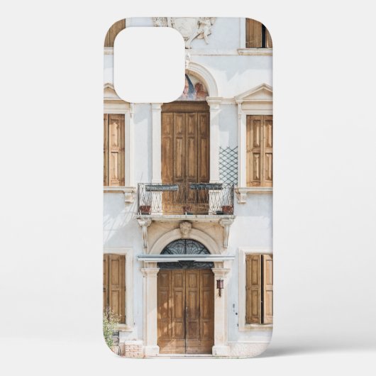 WITTE CONCRETE BOUW MET HOUDEN DEUREN EN WIND Case-Mate iPhone CASE (Achterkant)