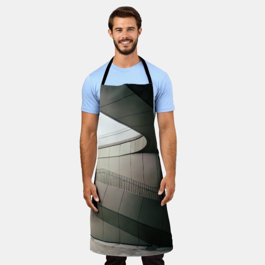 WITTE CONCRETE STAIRS MET GRIJS METAALRAILS SCHORT (Gedragen)