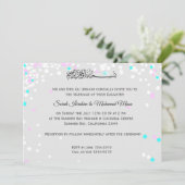 Witte confetti Muslim bruiloft Kaart (Staand voorkant)