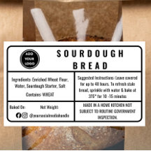 Witte Cottage Law Bakkerij Sourdough Brood Etiket