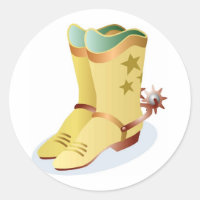Witte Cowboy Boots met Riding Spurs