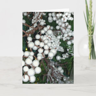 Witte Cranberry Christmas Kaart