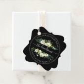 Witte Crème Bloem Retouradres Enveloppe Zegel Bedankjes Labels (In situ)