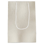 Witte Crème Kunstleer Trouw  Medium Cadeauzakje (Achterkant)