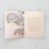 Witte-crème Orchideeën Bruiloft. Dank je, moeder Bedankkaart (Binnen)
