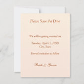 Witte crème orchideeën Save the Date (Achterkant)