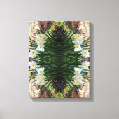 Witte Daffodil Bloemen van Brook Abstract Canvas Afdruk (Voorkant)