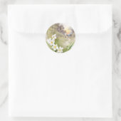 Witte Daffodils Pasen Ronde Sticker (Tas)
