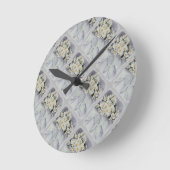 WITTE DAG BOUQUET CLOCK RONDE KLOK (Hoek)