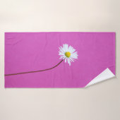 WITTE DAG OP PINKACHTERGROND BADHANDDOEK (Badhanddoek)