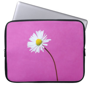 WITTE DAG OP PINKACHTERGROND LAPTOP SLEEVE