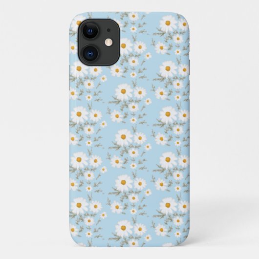 Witte dagbloem (sky blue background) Case-Mate iPhone case (Achterkant)