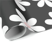 Witte dagen en roze parels cadeaupapier (Rol Hoek)