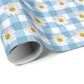 Witte dagen op Gingham Cadeaupapier (Rol Hoek)