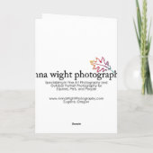 Witte Dahlia door Anna Wight Kaart (Achterkant)