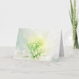 Witte Dahlia Met Groen Hart Voor Iedere Gelegenhei Kaart