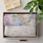 Witte Dahlia met Paarse en Blauwe Accenten Tissuepapier (Geschenk)