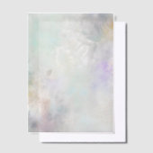 Witte Dahlia met Paarse en blauwe accenten Vellum Uitnodigingen (Offset)