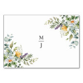 Witte Daisies Bruiloft Plaats Kaart (Voorkant)