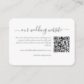 Witte Daisies Bruiloft RSVP Details QR Code Informatiekaartje (Voorkant)