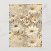 Witte Daisies Chiyogami Briefkaart (Voorkant)