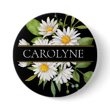 Witte Daisies en groen Floral Monogram